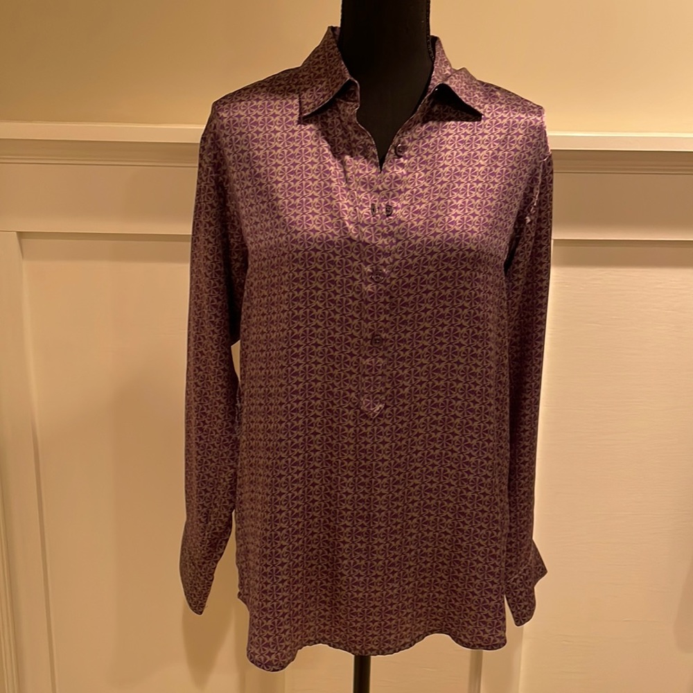 CABI Rare Limited Edition Silk Blouse- tunic length